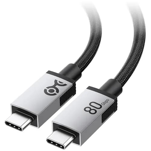 Cable Matters 80Gbps USB4 Cable, Thunderbolt 5/4 Compatible, 0.3m (1ft) | 8K@120Hz Video, 240W PD, 40Gbps Data thumbnail 1