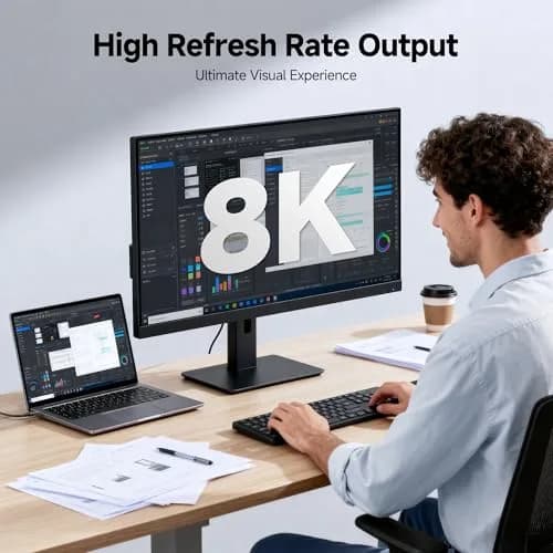 Cable Matters 80Gbps USB4 Cable, Thunderbolt 5/4 Compatible, 2m (6.6ft) | 8K@120Hz Video, 240W PD thumbnail 4