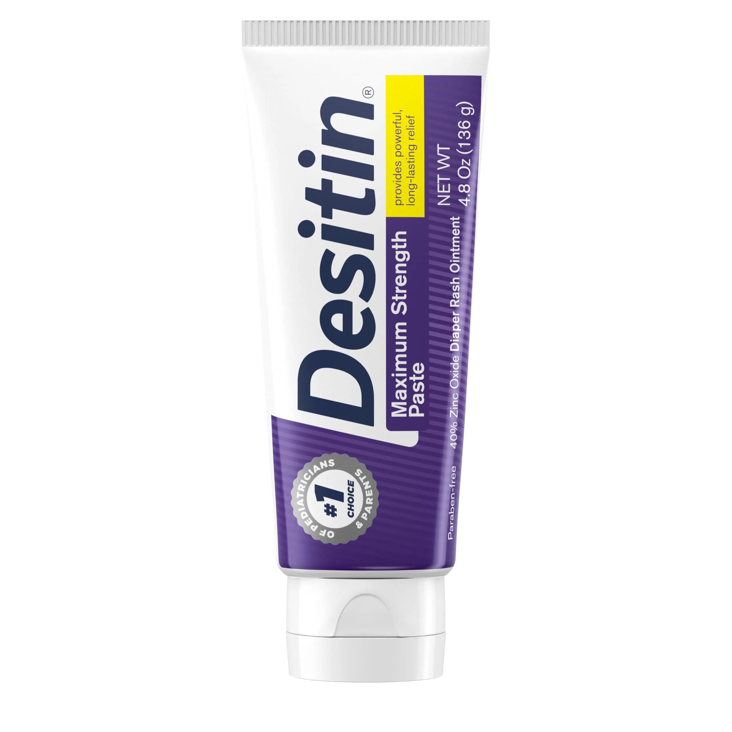Desitin Maximum Strength Diaper Rash Cream - 4.8 oz Tube, Pack of 6, Hypoallergenic - main product image