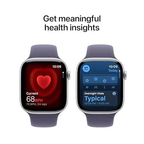 Apple Watch Series 11 GPS 46mm Silver Aluminum Case with Purple Fog Sport Band | Health & Fitness Tracker thumbnail 4