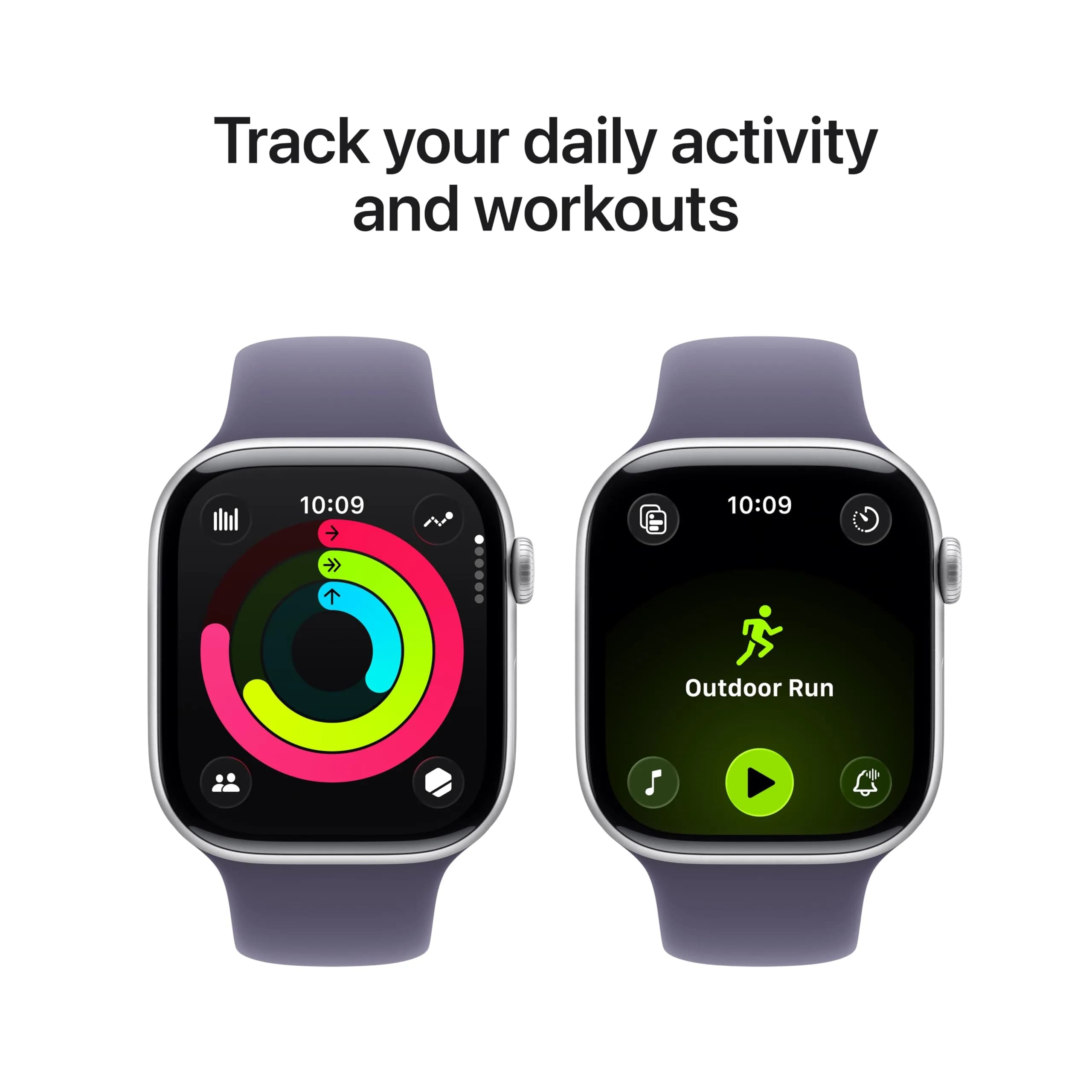 Apple Watch Series 11 Smartwatch with Silver Aluminum Case & Purple Fog Sport Band, 42mm GPS + Cellular | Health & Fitness Tracker - view 3