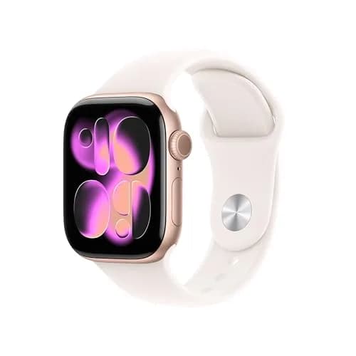 Apple Watch Series 11 GPS 46mm Rose Gold Aluminum Case with Light Blush Sport Band | Health & Fitness Tracking thumbnail 1