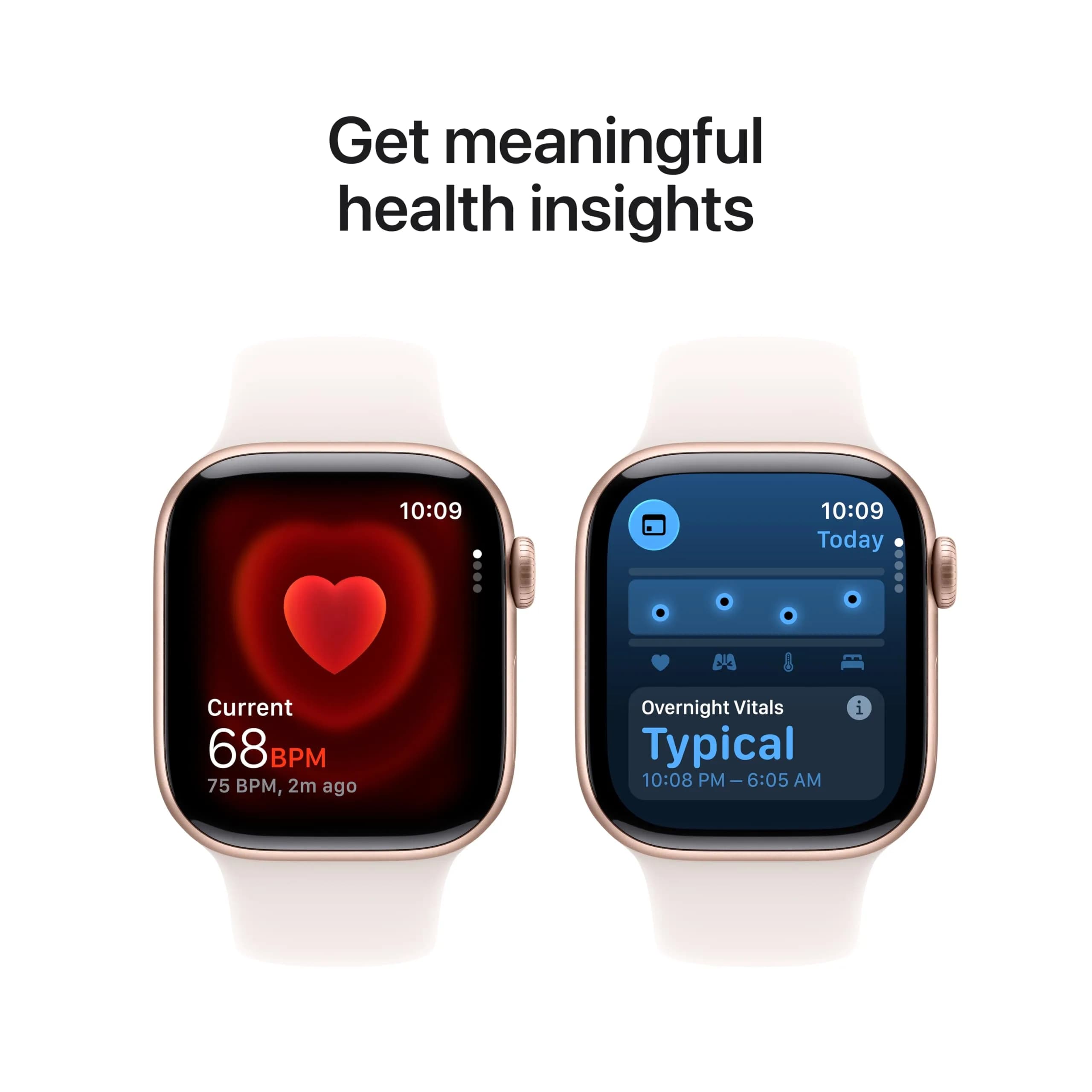 Apple Watch Series 11 GPS 46mm Rose Gold Aluminum Case with Light Blush Sport Band | Health & Fitness Tracking - view 5