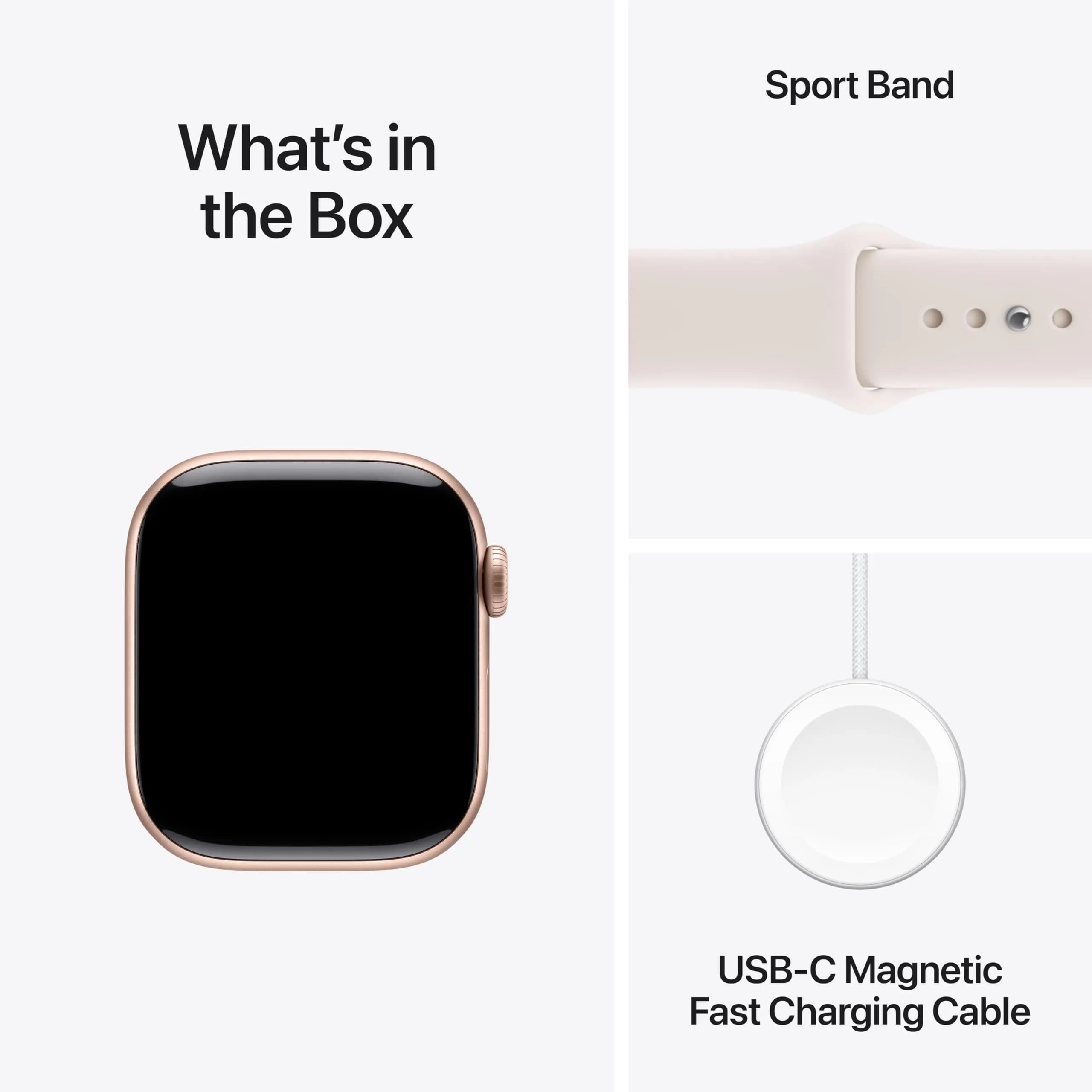Apple Watch Series 11 GPS 46mm Rose Gold Aluminum Case with Light Blush Sport Band | Health & Fitness Tracking - view 7
