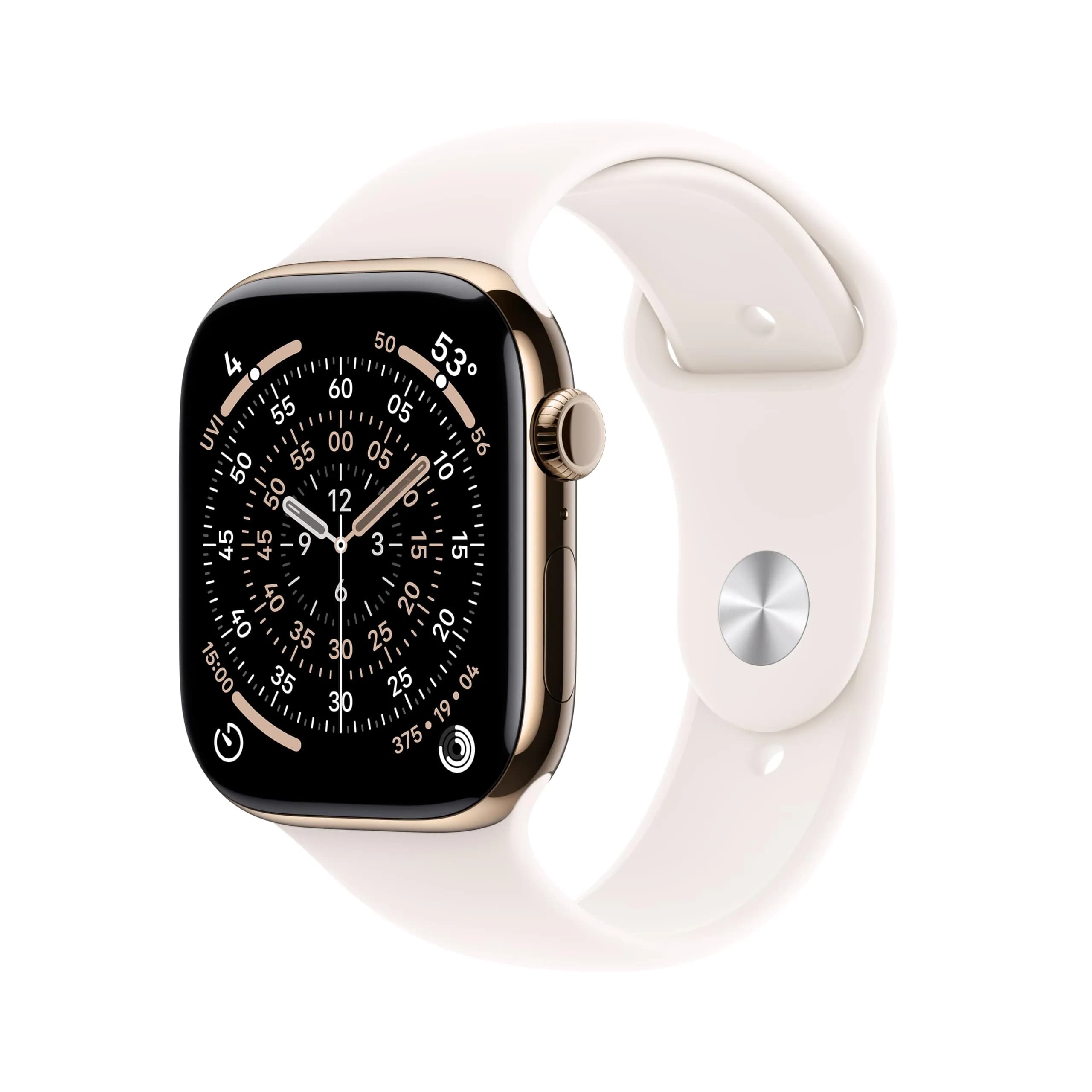 Apple Watch Series 11 Natural Titanium Smartwatch with Stone Gray Sport Band, 42mm GPS + Cellular | Health & Fitness Tracker - main product image