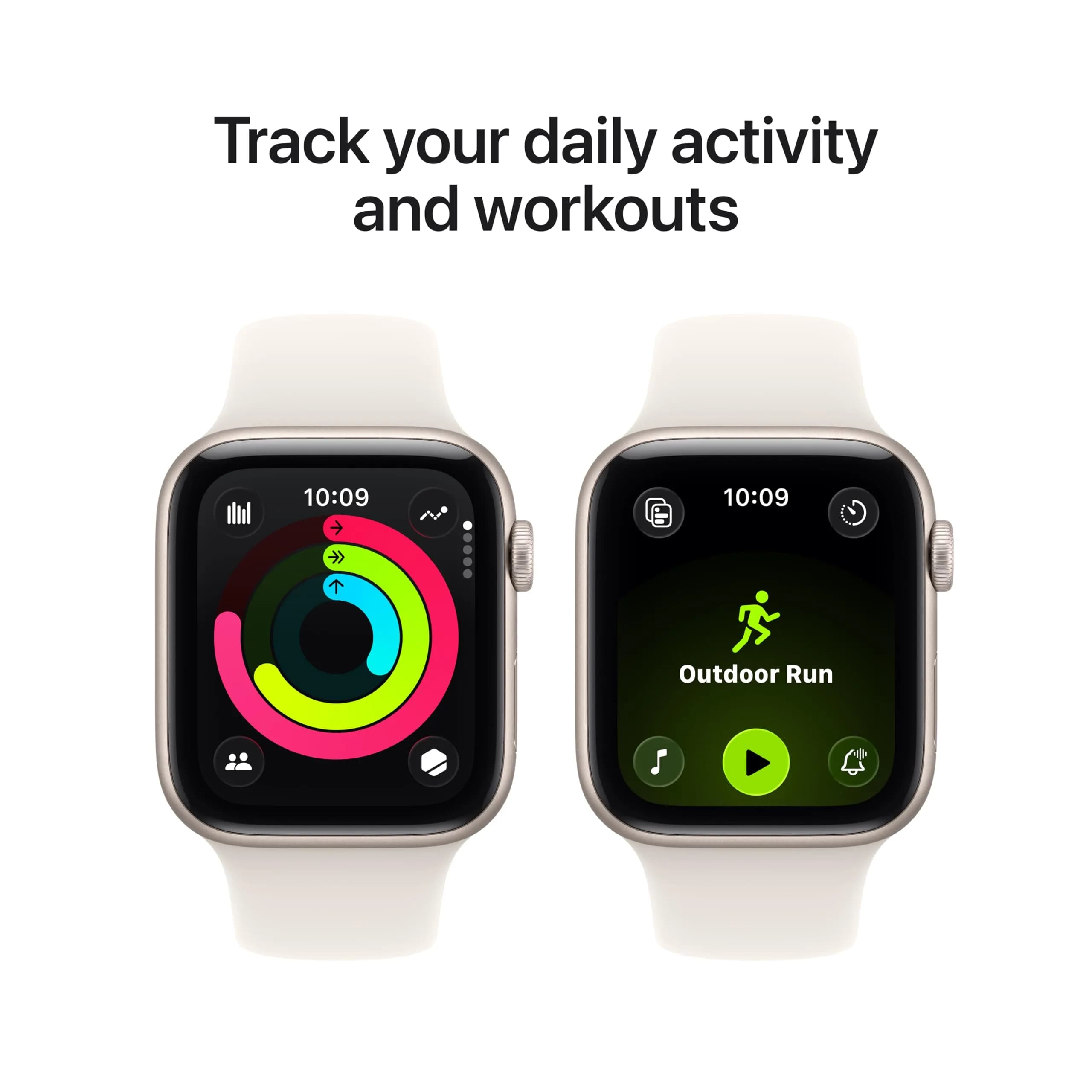 Apple Watch SE 3 GPS + Cellular 44mm Starlight Aluminium Case with Starlight Sport Band M/L | USA Import - view 5