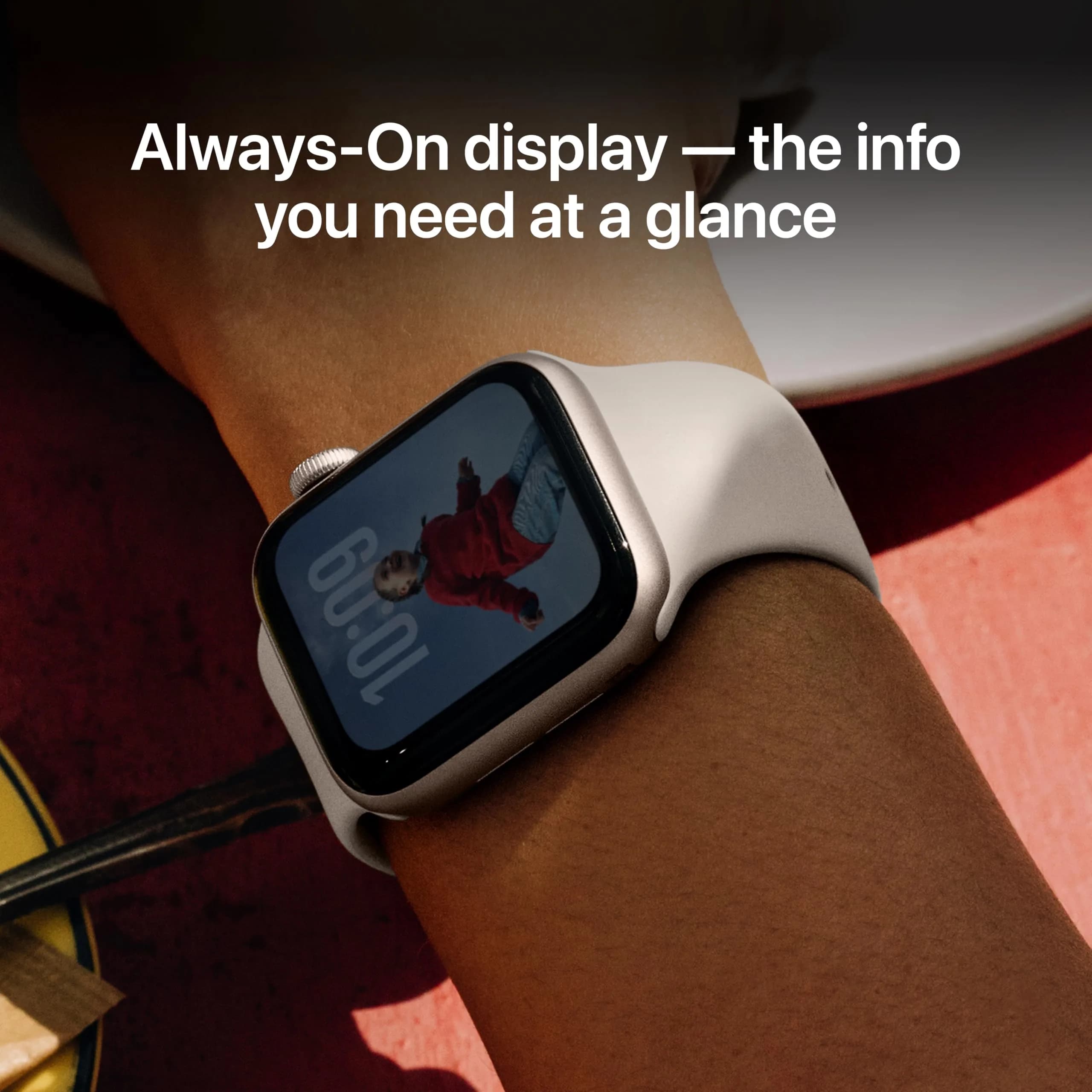 Apple Watch SE 3 GPS + Cellular 44mm Starlight Aluminium Case with Starlight Sport Band M/L | USA Import - view 4