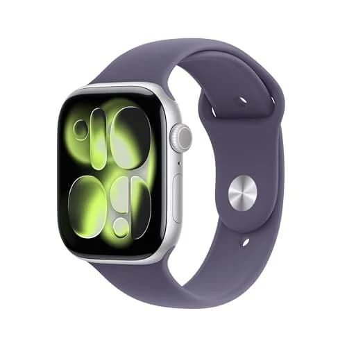 Apple Watch Series 11 Smartwatch with Silver Aluminum Case & Purple Fog Sport Band, 42mm GPS + Cellular | Health & Fitness Tracker - main product image