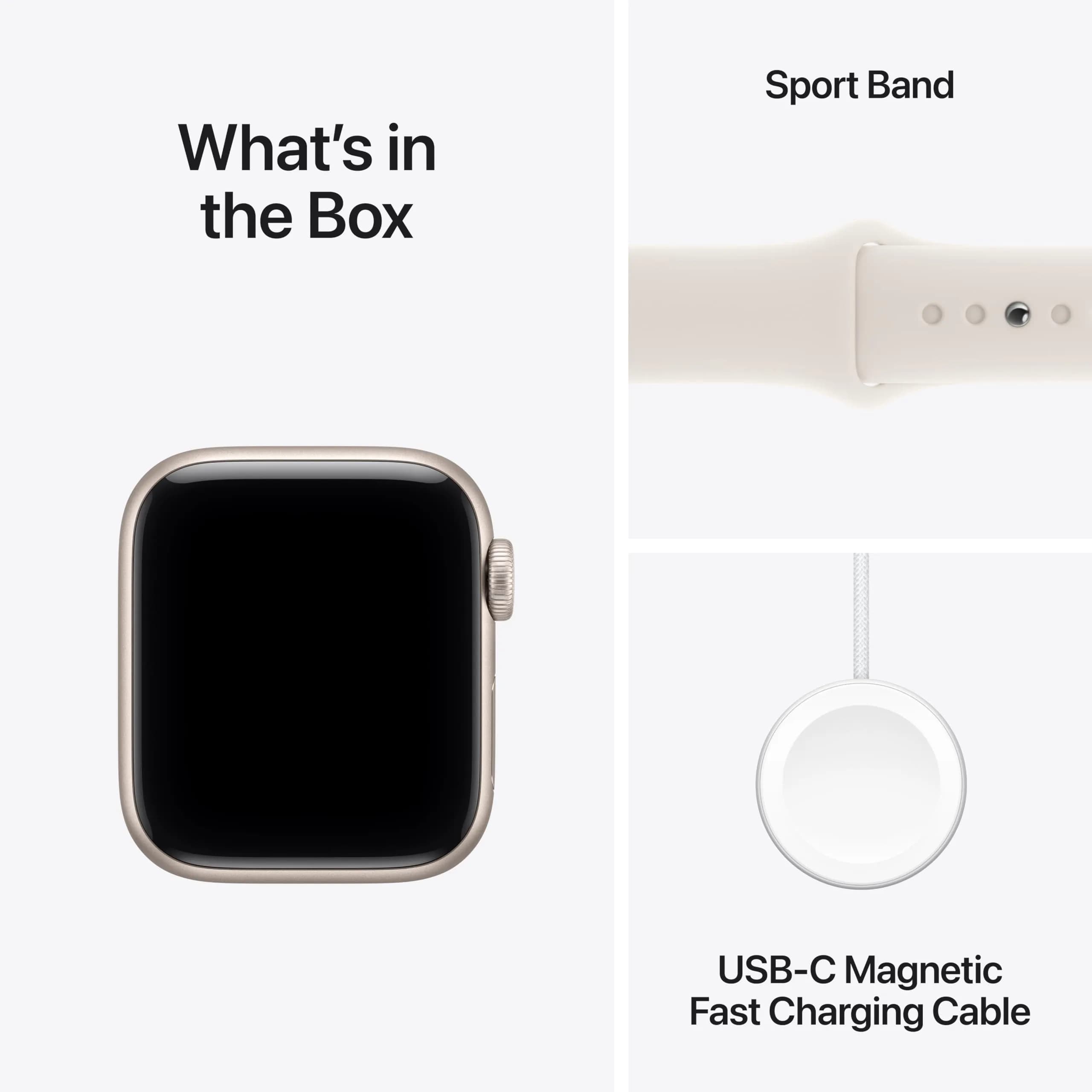 Apple Watch SE (2nd gen) 40mm Starlight Aluminium GPS + Cellular with Starlight Sport Band - Smartwatch - view 6