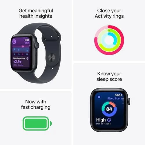 Apple Watch SE (2nd gen) 40mm Starlight Aluminium GPS + Cellular with Starlight Sport Band - Smartwatch - view 2
