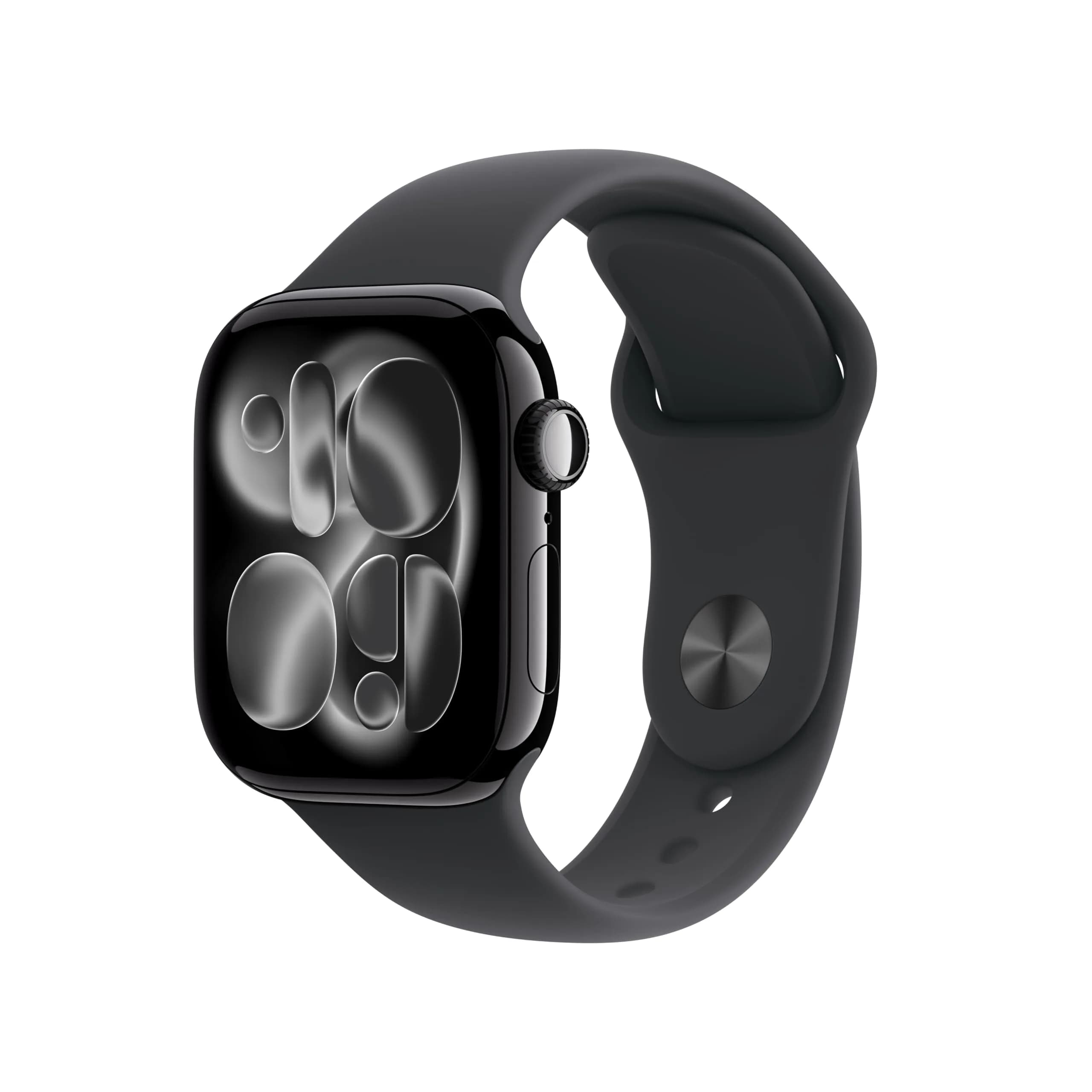 Apple Watch Series 11 GPS + Cellular 46mm Jet Black Aluminum Case with Black Sport Band | Health & Fitness Tracking - main product image
