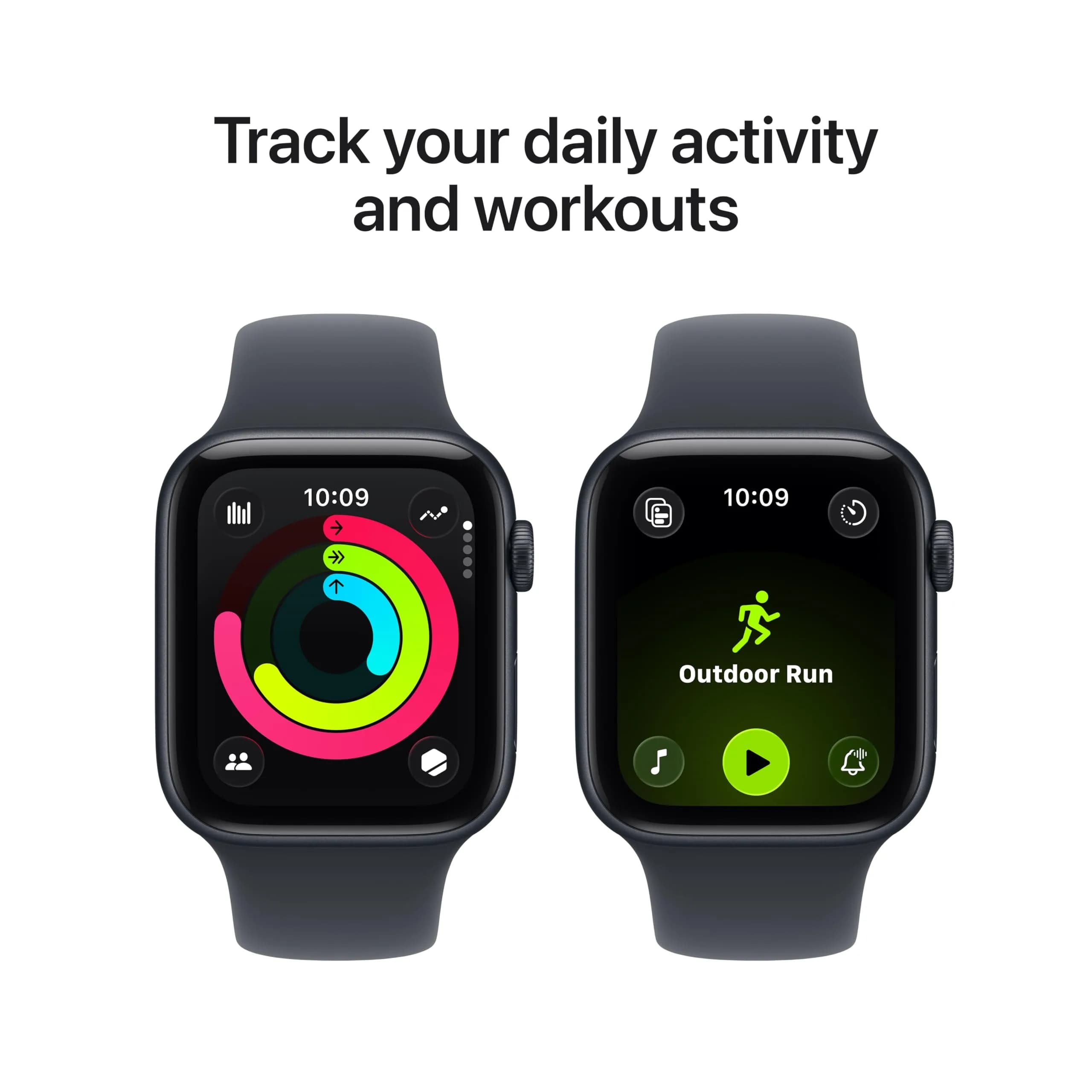 Apple Watch SE 3 (GPS) 44mm Midnight Aluminum Case with Midnight Sport Band M/L | Always-On Retina Display - view 5
