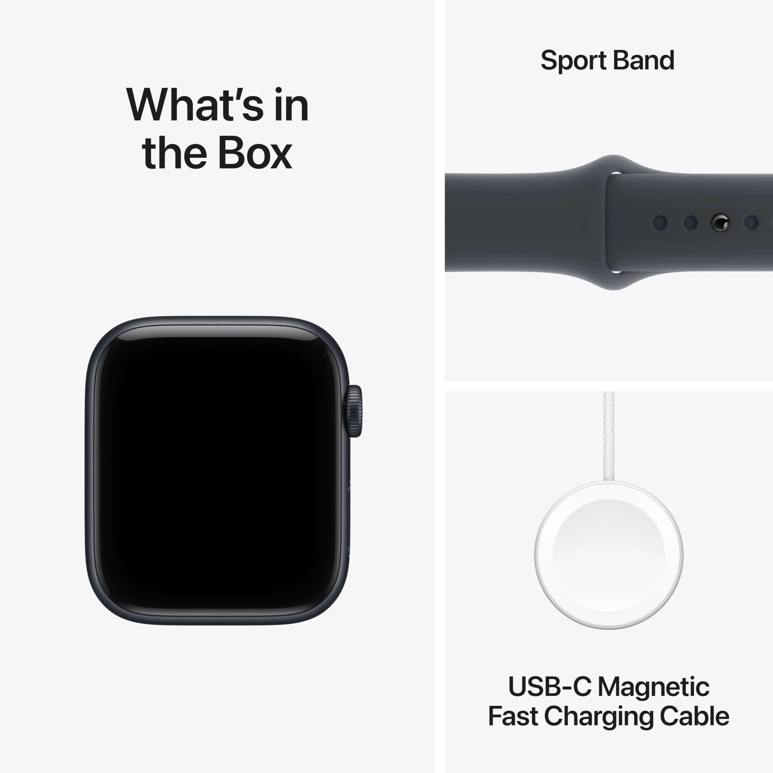 Apple Watch SE 3 (GPS) 44mm Midnight Aluminum Case with Midnight Sport Band M/L | Always-On Retina Display - view 6