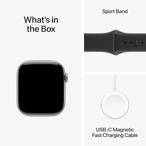 Apple Watch Series 11 GPS 42mm Space Gray Aluminum Case with Black Sport Band | Health & Fitness Tracker thumbnail 6