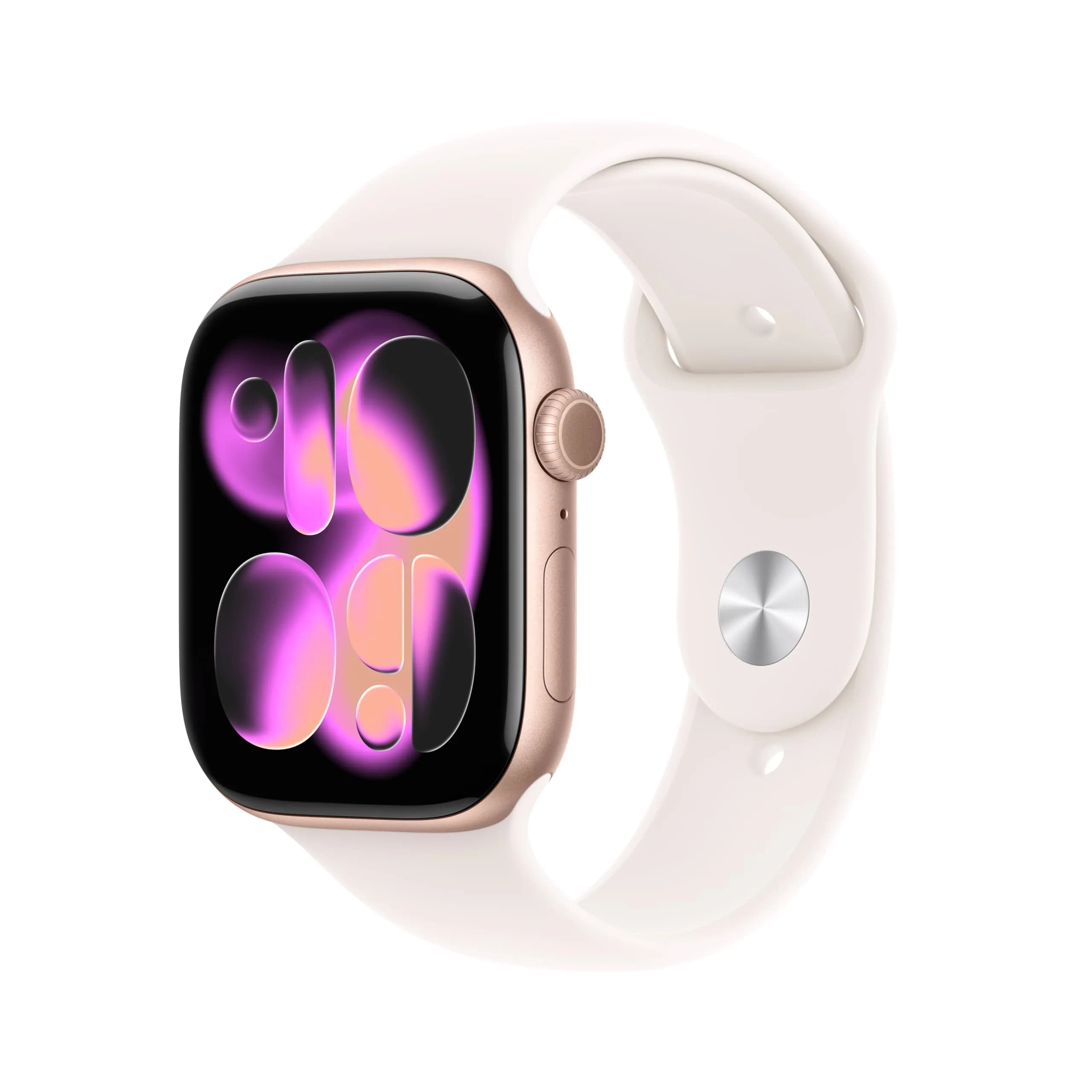 Apple Watch Series 11 GPS + Cellular 46mm Rose Gold Aluminum Smartwatch w Light Blush Sport Band M/L | Health & Fitness Tracker - main product image