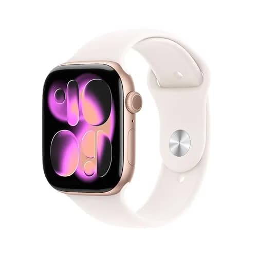 Apple Watch Series 11 [GPS 46mm] Smartwatch with Rose Gold Aluminum Case and Light Blush Sport Band, M/L | Health & Fitness Tracker - main product image