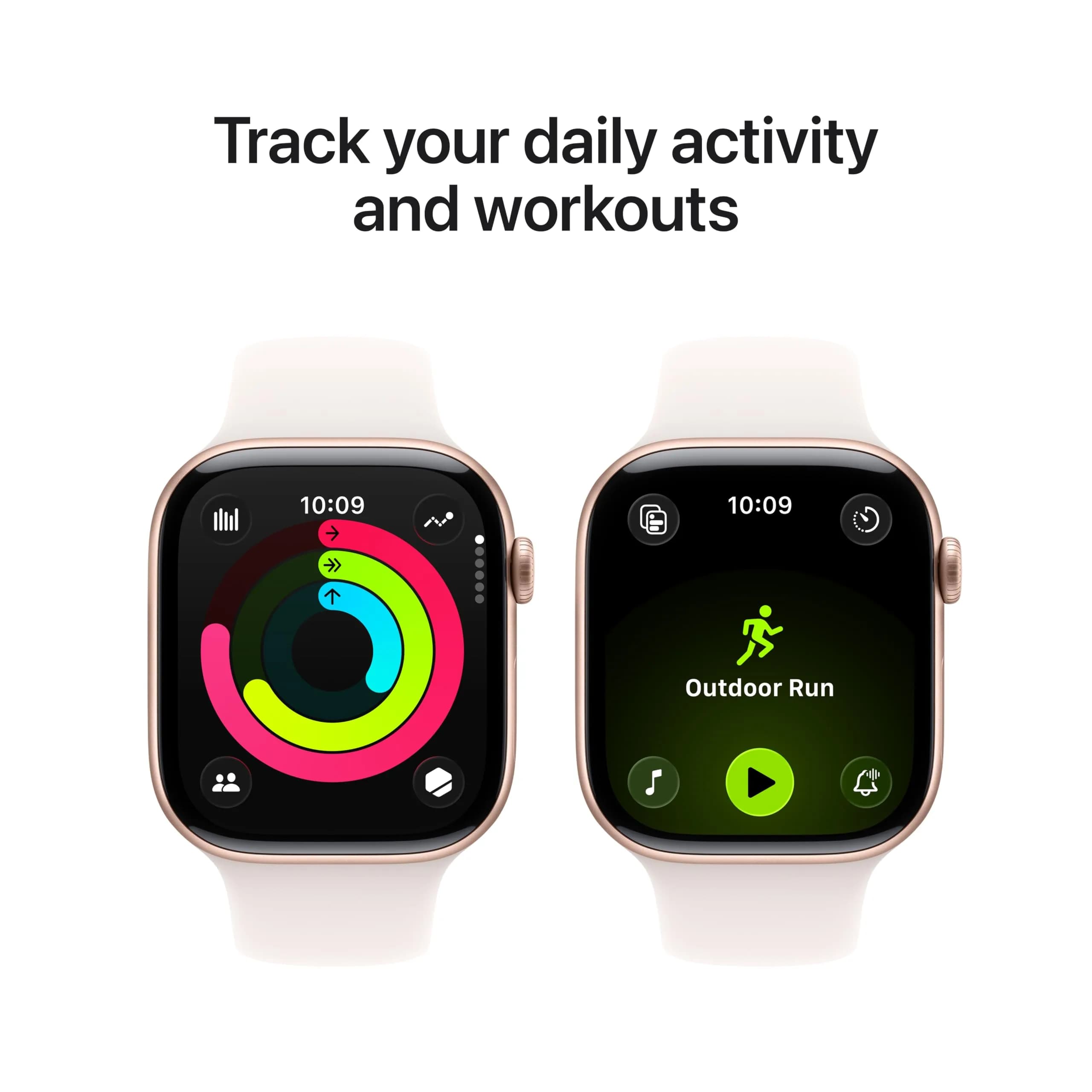 Apple Watch Series 11 [GPS 46mm] Smartwatch with Rose Gold Aluminum Case and Light Blush Sport Band, M/L | Health & Fitness Tracker - view 3