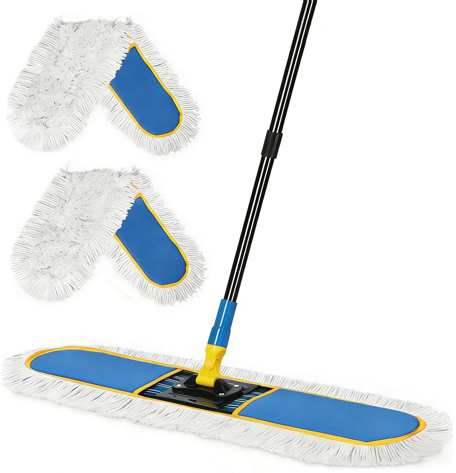 BUVE 24" Commercial Dust Mop for Floor Cleaning | Heavy Duty Industrial Wet & Dry Mop with Cotton Pads - main product image