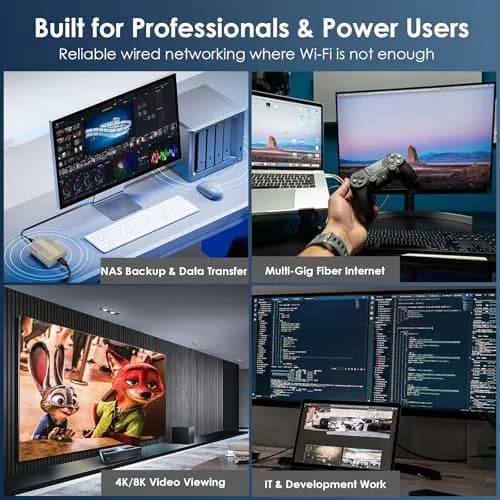 WAVLINK USB4 to 10Gbps Ethernet Adapter with Thunderbolt 3/4/5 & USB4 Support | 10Gbps Wired Performance thumbnail 4