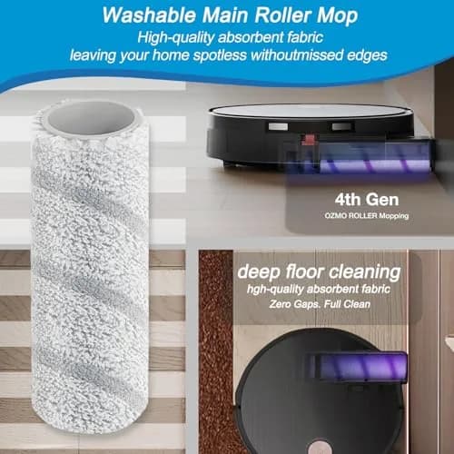 XVXUOU Replacement Accessories Kit for Ecovacs Deebot X11 OmniCyclone & Yeedi S20 Infinity Robot Vacuums | 2 Main Brushes, 6 Mop Cloths, 6 HEPA Filters, 6 Side Brushes thumbnail 4