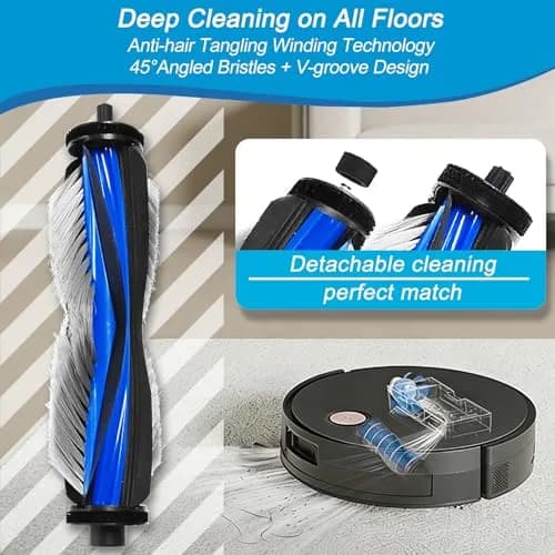 XVXUOU Replacement Accessories Kit for Ecovacs Deebot X11 OmniCyclone & Yeedi S20 Infinity Robot Vacuums | 2 Main Brushes, 6 Mop Cloths, 6 HEPA Filters, 6 Side Brushes thumbnail 3