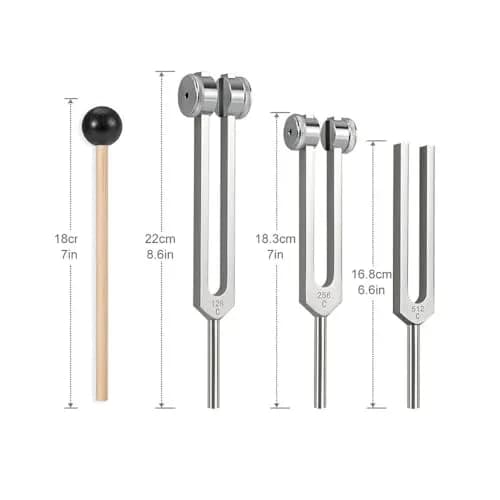 Bysameyee Professional Healing Tuning Fork Set 370g (0.82lb) | Sound Therapy, Meditation & Frequency Healing thumbnail 4