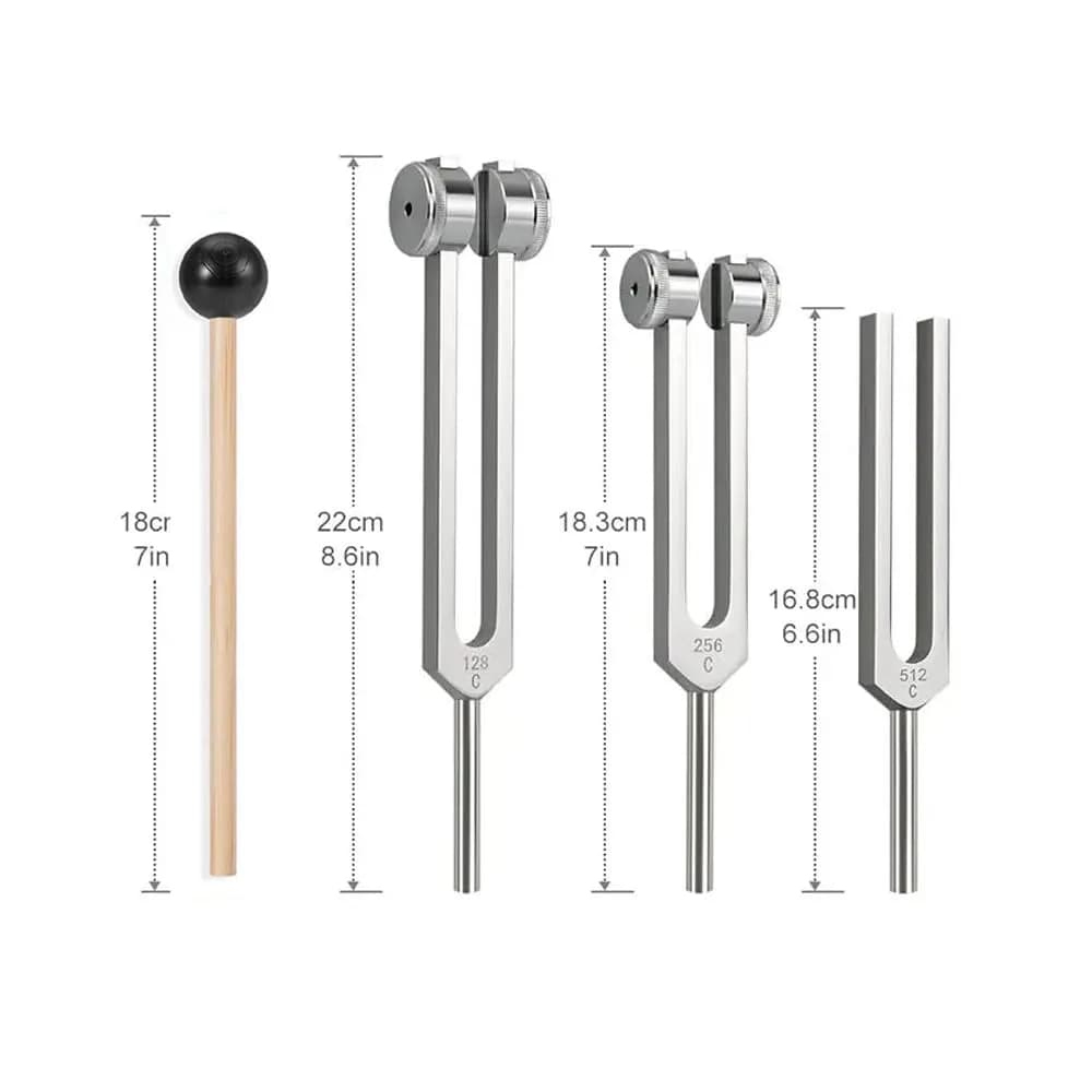 Bysameyee Professional Healing Tuning Fork Set 370g (0.82lb) | Sound Therapy, Meditation & Frequency Healing - view 4