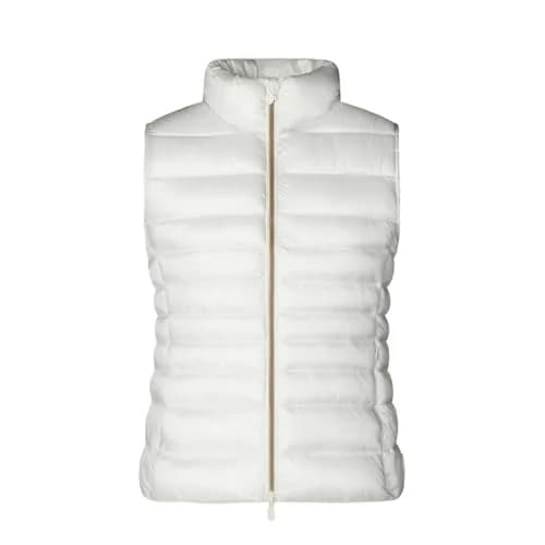 Save The Duck Women's Lynn Puffer Vest Off White Large/X-Large | Animal-Free Down Insulation, Water-Repellent thumbnail 1