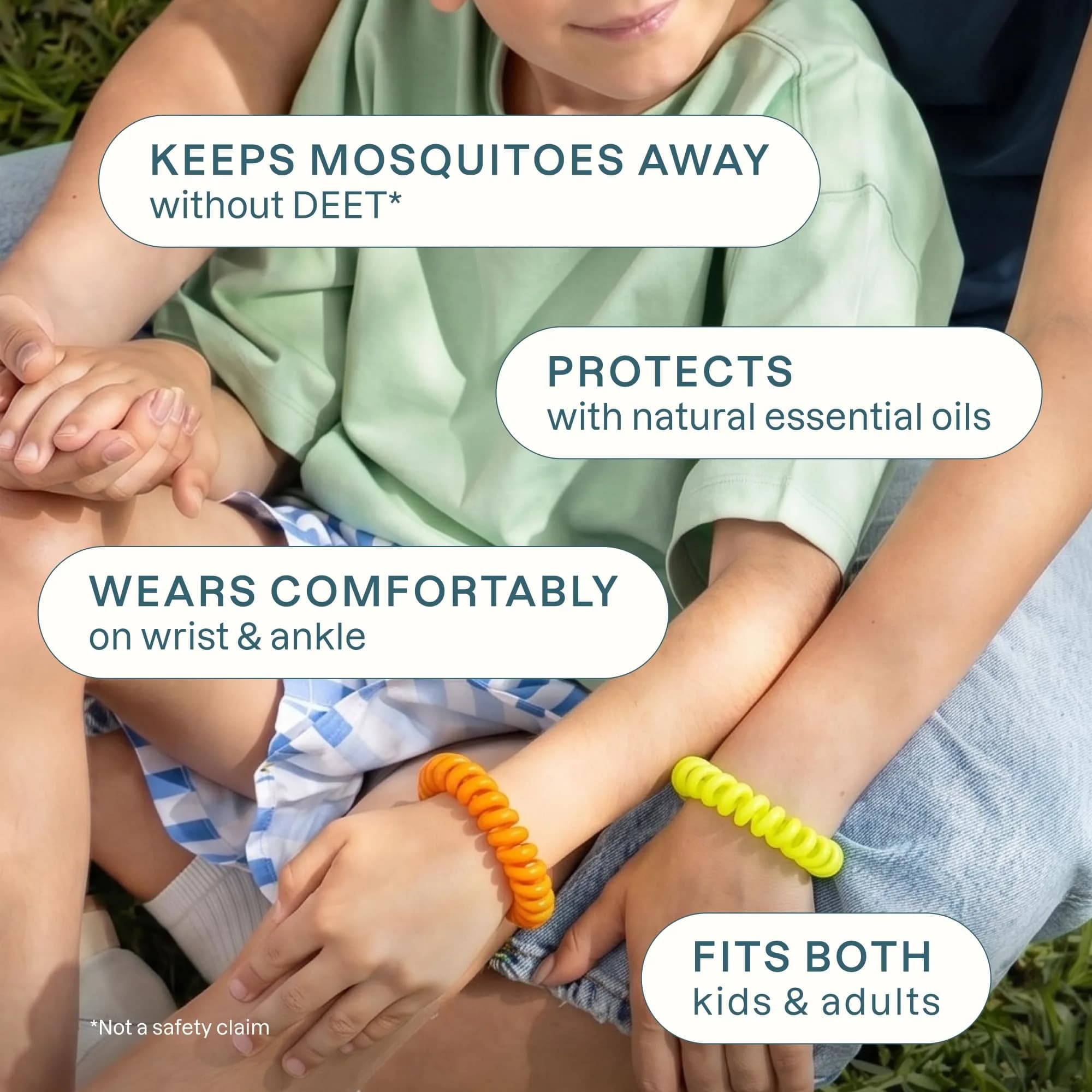 Cliganic 40 Pack Mosquito Repellent Bracelets — Natural DEET-Free Bands, Individually Wrapped - view 5