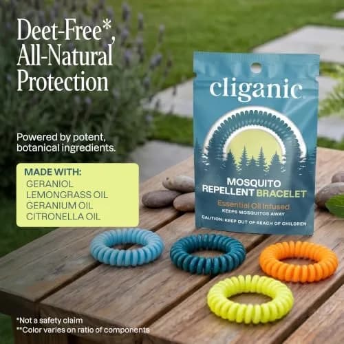Cliganic 40 Pack Mosquito Repellent Bracelets — Natural DEET-Free Bands, Individually Wrapped thumbnail 6