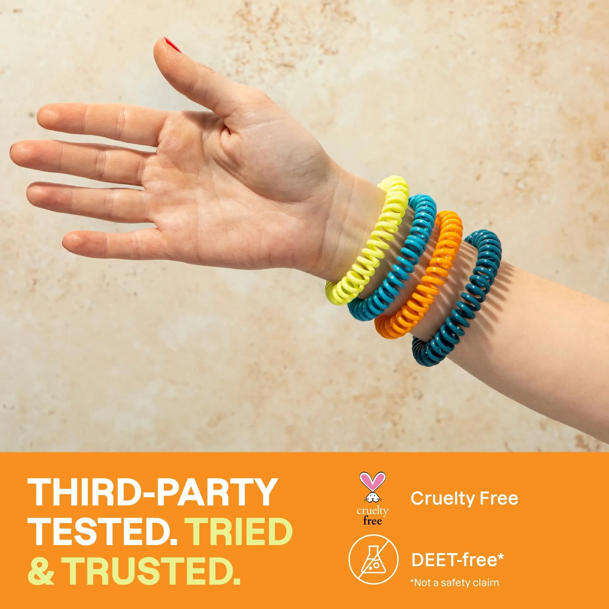 Cliganic 40 Pack Mosquito Repellent Bracelets — Natural DEET-Free Bands, Individually Wrapped - view 8
