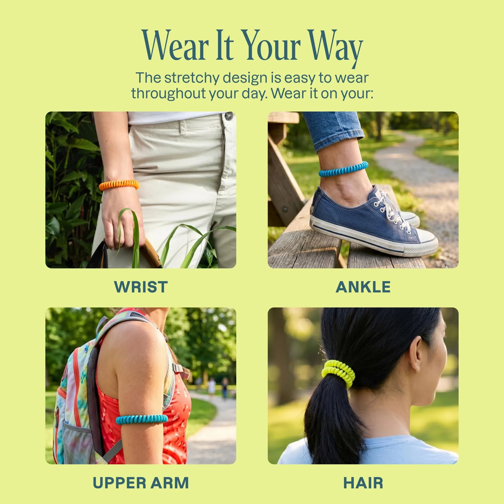 Cliganic 40 Pack Mosquito Repellent Bracelets — Natural DEET-Free Bands, Individually Wrapped - view 4