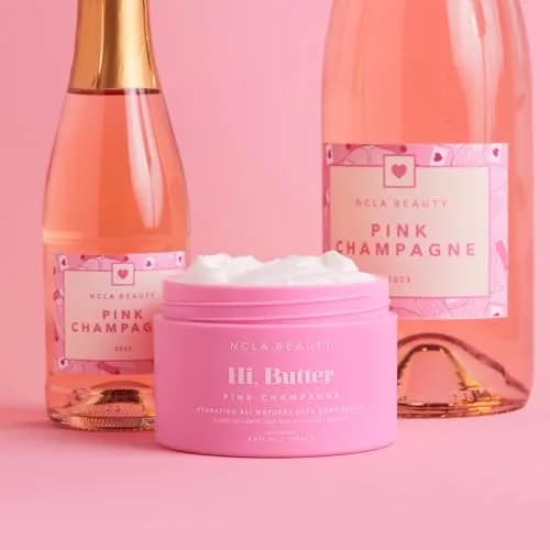 NCLA BEAUTY Hi Butter All Natural Body Butter - Pink Champagne 6.8 oz | Nourishing Vegan Moisturizer with Sunflower & Shea thumbnail 2