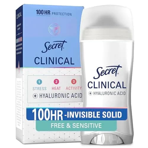 Secret Clinical Strength 100HR Sweat & Odor, Invisible Solid Antiperspirant for Women, 2.6 oz | Stress & Sensitive Skin Friendly thumbnail 1