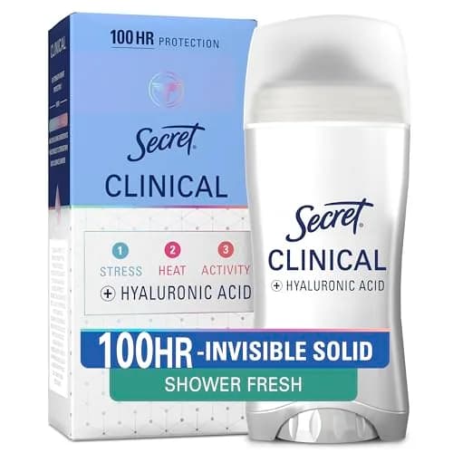 Secret Clinical Strength 100HR Sweat & Odor, Invisible Solid Antiperspirant for Women, 2.6 oz | 3X Stress & Long-Lasting Protection thumbnail 1