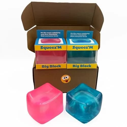 Squeez'M Big Block Sensory Cube | ASTM Certified 3+ for Kids & Adults - main product image