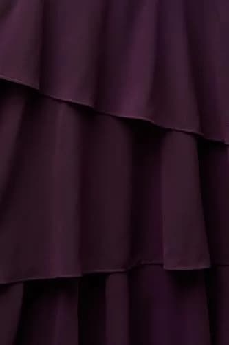 Lulus Jovie Tiered Women's Formal Midi Dress, Eggplant, Large | Elegant Strapless Midi Dress for Parties & Weddings thumbnail 3
