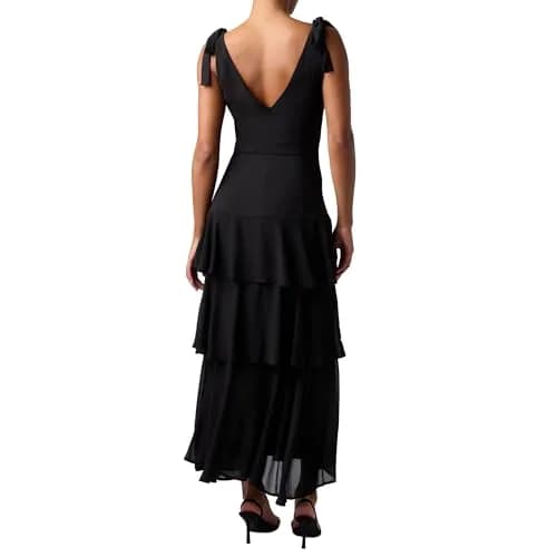 Lulus Arya Tiered Printed Maxi Dress, Black, Extra Large | Elegant Maxi for Formal Events thumbnail 2