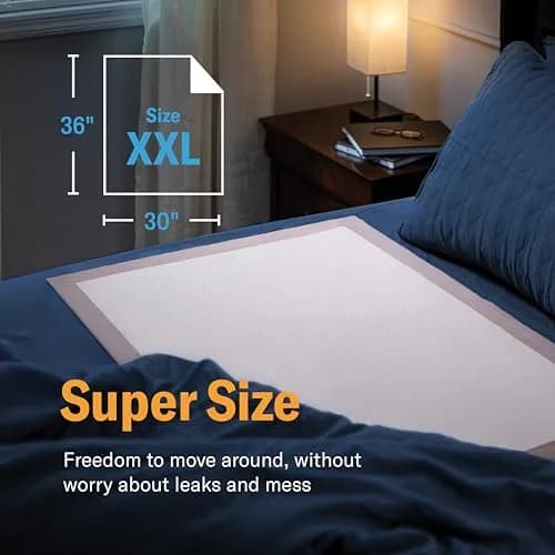 Curera Chucks Premium Disposable Underpads 30x36 (25-Pack) | Hospital-Grade Leak Protection thumbnail 4
