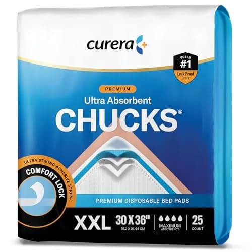 Curera Chucks Premium Disposable Underpads 30x36 (25-Pack) | Hospital-Grade Leak Protection thumbnail 9