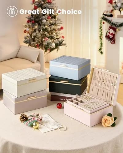Lolalet 2-Layer Jewelry Organizer Box 24.2cm (9.53") | Foldable & Expandable Upper Storage thumbnail 9