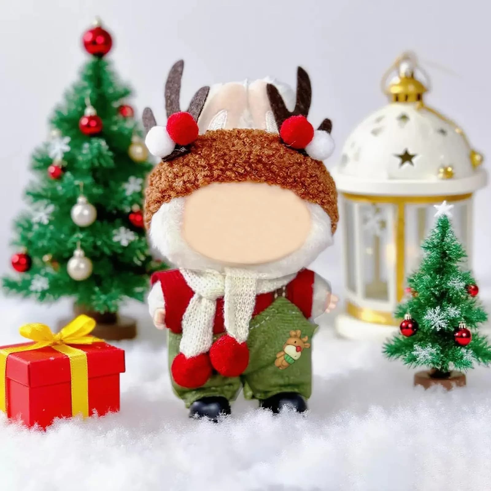 Eyancotoi 17cm Doll Christmas Clothes Set (Style 1) | Cotton Outfit Accessories for 17cm Dolls - view 4