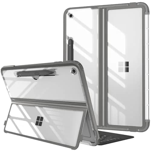 FINTIE Rugged Case for Surface Pro 12 Inch 2025, Gray | Multi-Angle Viewing & Shockproof Protection thumbnail 1