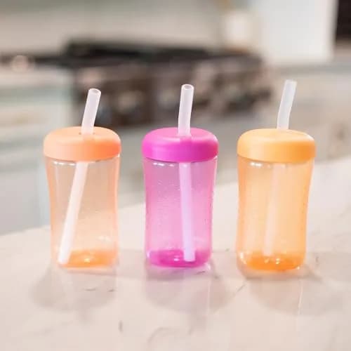 The First Years Squeeze & Sip Toddler Straw Cups - 210ml (7 Fl Oz) - 3 Count | Spill-Proof Training for Babies 6+ Months thumbnail 8