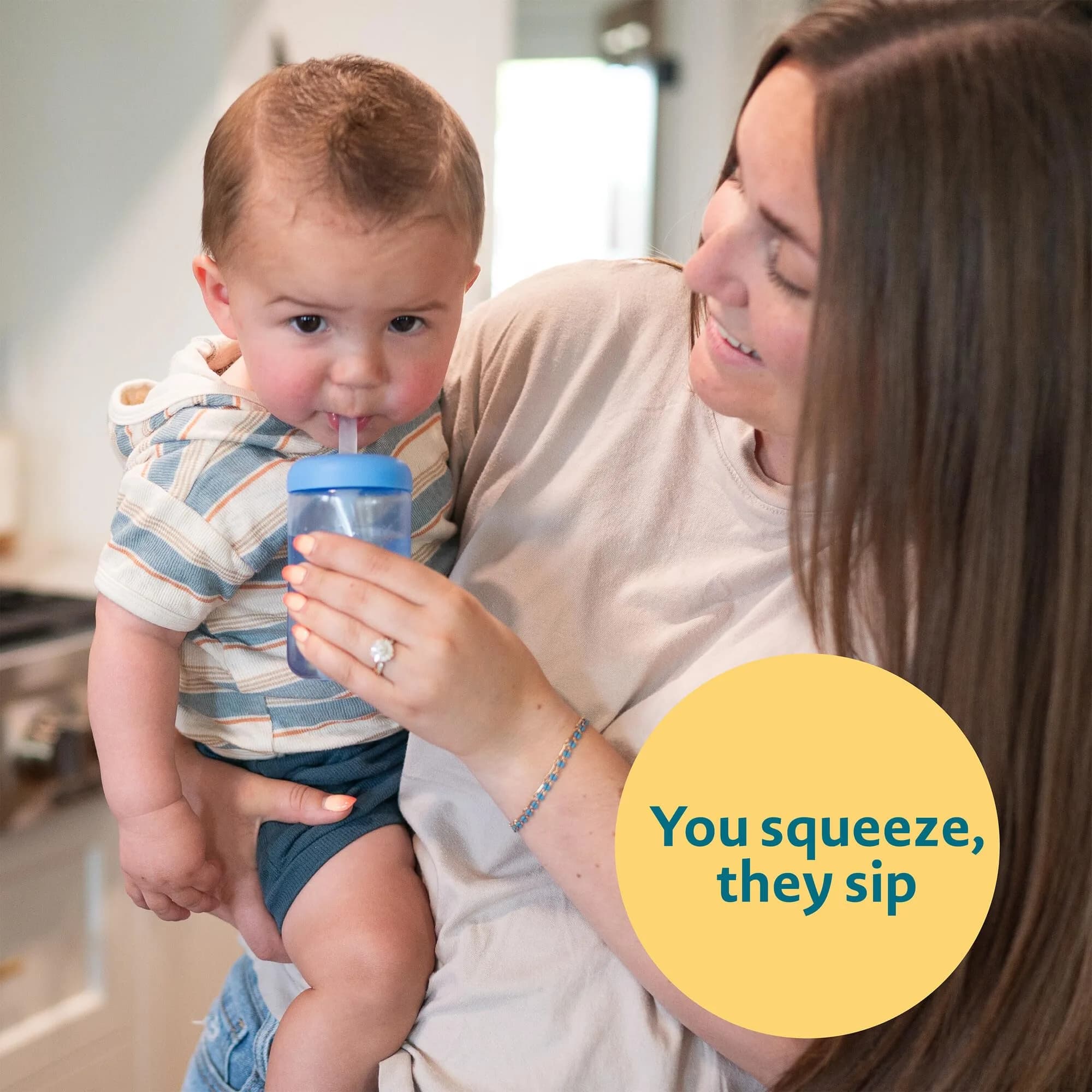 The First Years Squeeze & Sip Straw Cups - 200ml (7 Fl Oz) - 3 Count | Spill-Proof Training for Toddlers 6+ Months - view 2
