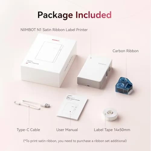 NIIMBOT N1 Bluetooth Thermal Transfer Label Printer White | Portable Label Maker Machine with Tape thumbnail 7