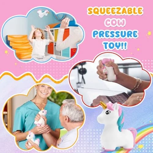 Hungdao Unicorn Foam Ball Slow Rebound PU Squeeze Toy 156 g (5.5 oz) Pack of 2 | Non-Toxic Sensory Toy for Kids thumbnail 5