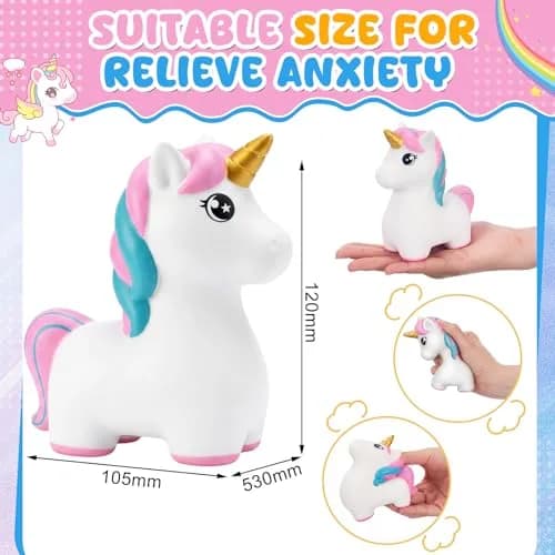 Hungdao Unicorn Foam Ball Slow Rebound PU Squeeze Toy 156 g (5.5 oz) Pack of 2 | Non-Toxic Sensory Toy for Kids thumbnail 2