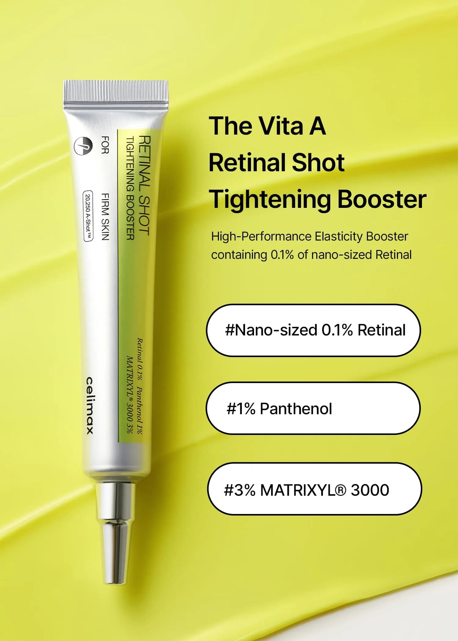 celimax The Vita A Retinal Shot Tightening Booster Serum with 0.1% Retinal & Matryxyl 3000, 1.0 Oz | Korean Skin Care - view 2