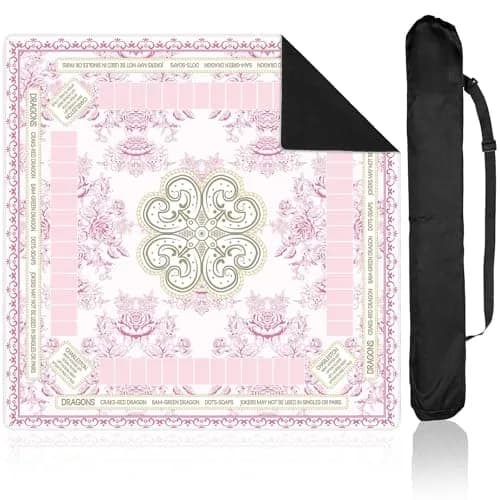 party greeting Chinoiserie Mahjong Mat 31.5 x 31.5 Inches | Anti Slip & Noise Reduction (70-120 chars) thumbnail 1